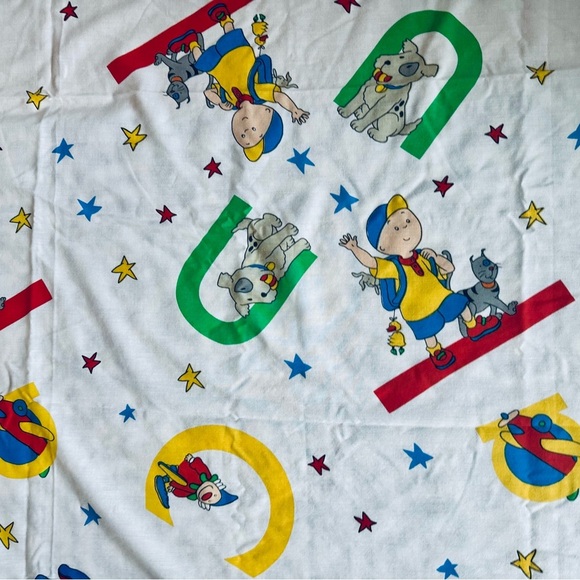 VTG 2000 Y2K Caillou Early Character Gilbert Flat Sheet Size: TWIN - Picture 3 of 5